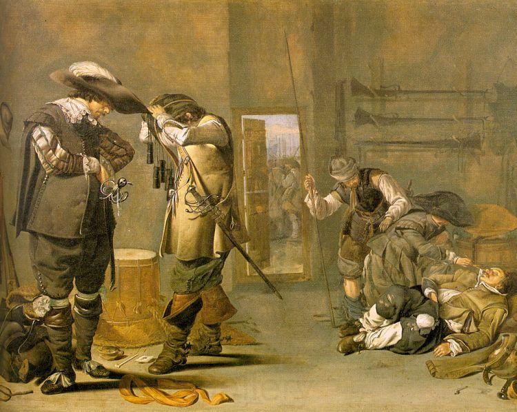 Jacob Duck Soldiers Arming Themselves Germany oil painting art